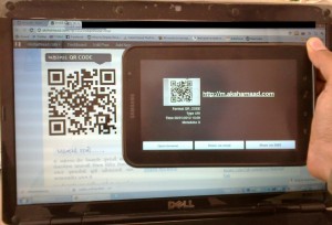 Aksharnaad mobile QR code